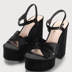 Lulu's Falura Knotted Platform High Heel Sandals
